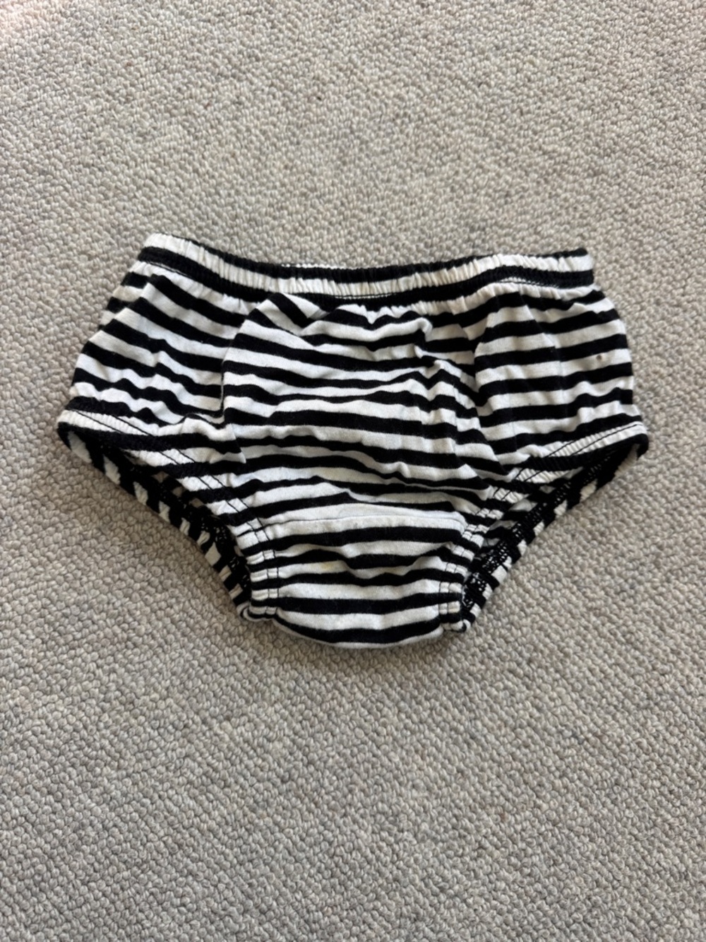 Black & White Striped Kids Shorts Bloomers